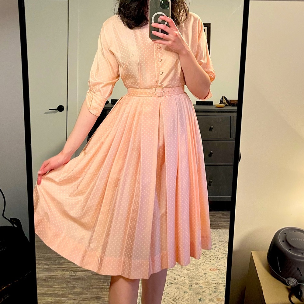🎀 true vintage 1950s silk dress 🎀